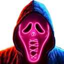 Ghost Face Mask,Halloween Screm Mask LED Scary Skull Mask Horror Full Head Masque Decorations Costume Creepy Cosplay