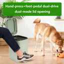 Dog Poop Trash Can Outside with Lid,7L/1.8Gal Outdoor Dog Poop Wast Trash Can Bucket with Step Pedal,Outdoor Pet Waste Container-(Include 75 Waste Bags)-Ideal for Yard,Porch-Sage Green