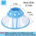 Vivifying Dog Cones for Small Dogs, Adjustable 5.7-8in Pet Cone, Lightweight Recovery Elizabethan Collar for Cats, Puppies and Mini Dogs (Blue), Size: M(Neck: 5.7-8.0 in)