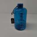 AQUAFIT 1 Gallon Water Bottle with Time Marker - Straw & Chug Lid - BPA Free Gym Water Bottle with Straw - Big Gallon Jug (Aqua, 128 oz - 2 Lids)