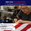 Premium American Flags for Outside 3x5 Heavy Duty Nylon, Embroidered Stars & Sewn Stripes