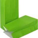 KEYYOOMY Mini Green Paper Bags Green Party Favor Bags Small Party Goodie Bag Paper Lunch Bag (24 CT, 3.5 X 2.4 X 7.1 In)