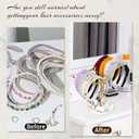 OAOLEER Headband Holder Organizer 2-Tier Gold Metal Headband Display Stand Organizer jewelry Storage Hair Ties Screnchies Accessories Ring Bracelets Bangles Bedroom Decor for Girls Women