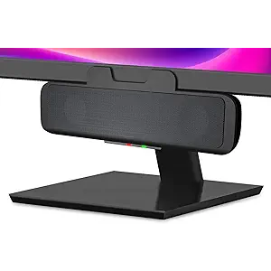 Cyber Acoustics USB Speaker Bar (CA2890) – Stereo USB Powered Speaker, Easily Clamps to Monitor, Convenient Controls