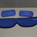  Face ice Pack for Jaw, Head and Chin, Adjustable Hot and Cold Wrap for Wisdom Teeth and TMJ Pain Relief, Nylon, Blue