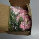 Tifuly Pink Roses Artificial Flowers - 12 pcs Realistic Single Long Stem Fake Silk Roses Bouquet for Party Home Wedding Centerpiece Office DIY Decor