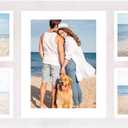 YESKAY Collage Picture Frame for 8x10 and 4 5x7 Pictures Display,5 Opening Family Photo Frames with Tempered Glass Wall Decor(Rustic White_1 Pack)