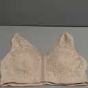 Aivtalk Women's Zip Front Sport Bra Plus Size Wirefree Lace Bra Full Coverage T-Shirt Bra 38C