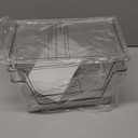 2 Pack Large Stackable Storage Bins, Plastic Container Organizer with Open Front, Pantry Organizers and Storage for Potato, Onion, Fruit and Vegetable, Clear Kitchen Laundry Organizer with Lid