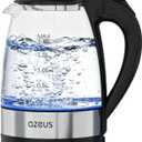 AZEUS Fast Boil Electric Water Kettle, 1.8L Large Capacity with Auto Shut-Off and Boil-Dry Protection, BPA-Free Borosilicate Glass &Stainless Steel