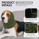 KOESON Adjustable Ear Wrap for Large Dogs, Soft No Shake Dog Ear Wraps Hematoma, Breathable Dog Ear Cover for Noise Protection, Neck Wounds, Pet Calming Hoodie for Thunder, Firework, Separation, L