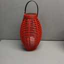 EDL 12.2in Solar Lantern Red