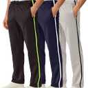 Real Essentials 2 Pack: Men's Mesh Open Bottom Sweatpants Gym Active Athletic Workout Casual Pants with Pockets (Big & Tall) XXL