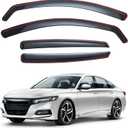 in-Channel Rain Guards for Honda Accord 2018-2022 Side Windows Vent Deflectors Visors Shades 4Pcs