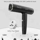 ANNLARY Dual Voltage Hair Dryer, Blow Dryer with Diffuser for Curly Hair | Plasma Ionic Hairdryer for Frizz Control | Foldable for Travel | 6.5Ft ALCI Cord | 110V-120V/220V-240V European Use