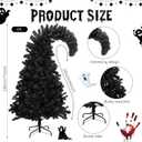 Daifunli Black 6 ft Crooked Top Christmas Tree