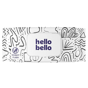 Hello Bello Premium Wipes, Designed for Sensitive Skin with Chamomile & Aloe Extracts, Playful Sketches, Pack of 1