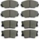 D1211 D1212 Front & Rear Ceramic Disc Brake Pads Kit For Pontiac Vibe 2009-2010,For Toyota Matrix 2009-2013,For Toyota For RAV4 2011-2015 8PCS