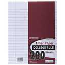 Top Flight Filler Paper, 11 x 8.5 Inches, College Rule, 200 Sheets (12401), White