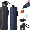 Umbrella Flask 2 Pack (28 oz Total) Hidden Flasks for Liquor for Women Cruise Alcohol Smuggling Kit with Funnel, Spout & Safety Stickers For Concert Sports Events