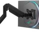 WALI Computer Monitor Wall Mount for 17 to 32 Inch Screens, Single Monitors Mount Holds up to 22lbs, Fully Adjustable Gas Spring Wall Mount Monitor Arm, 75x75/100x100mm VESA Mount (GSWM001), Black