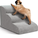 Dog Stairs for Small Dogs, 3 Tiers High Density Foam Dog Ramp, Extra Wide NonSlip Pet Steps for High Beds Or Couch, Soft Foam Doggie Ladder for Dogs Injured, Older Pets, Small Cats