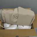 Favoyard Patio Chair Cushions 18.5 x 16 x 3 Inch Waterproof Outdoor Seat Cushions for Patio Furniture 3-Year Color Fastness Garden Sofa Couch Chair Pads with Handle & Adjustable Straps Set of 2, Beige