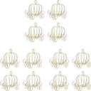 BESTOYARD Set of 12 Pumpkin Carriage Candy Holder - Elegant Wire Candy Box Wedding Favor, Anniversary Wedding Halloween Princess Centerpiece