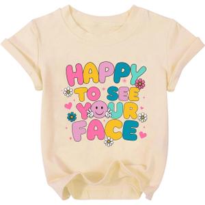 Kindergarten Shirt for Girls Boys First Day of School Tshirt Cute Little Kids Back to School Tee Tops (Pink)