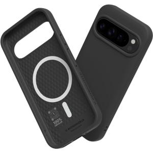 RhinoShield SolidSuit Case Compatible with Magsafe for [Pixel 9/9 Pro] | Shock Absorbent Slim Design Protective Cover with Premium Matte Finish 3.5M / 11ft Drop Protection - Classic Black