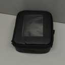 Yaliang Travel Makeup Bag, Portable Makeup Case with LED Mirror, Removable Mirror with 3 Color Modes, 8 Adjustable EVA Dividers for Brushes Toiletry Jewelry Digital Accessories, Solid Black