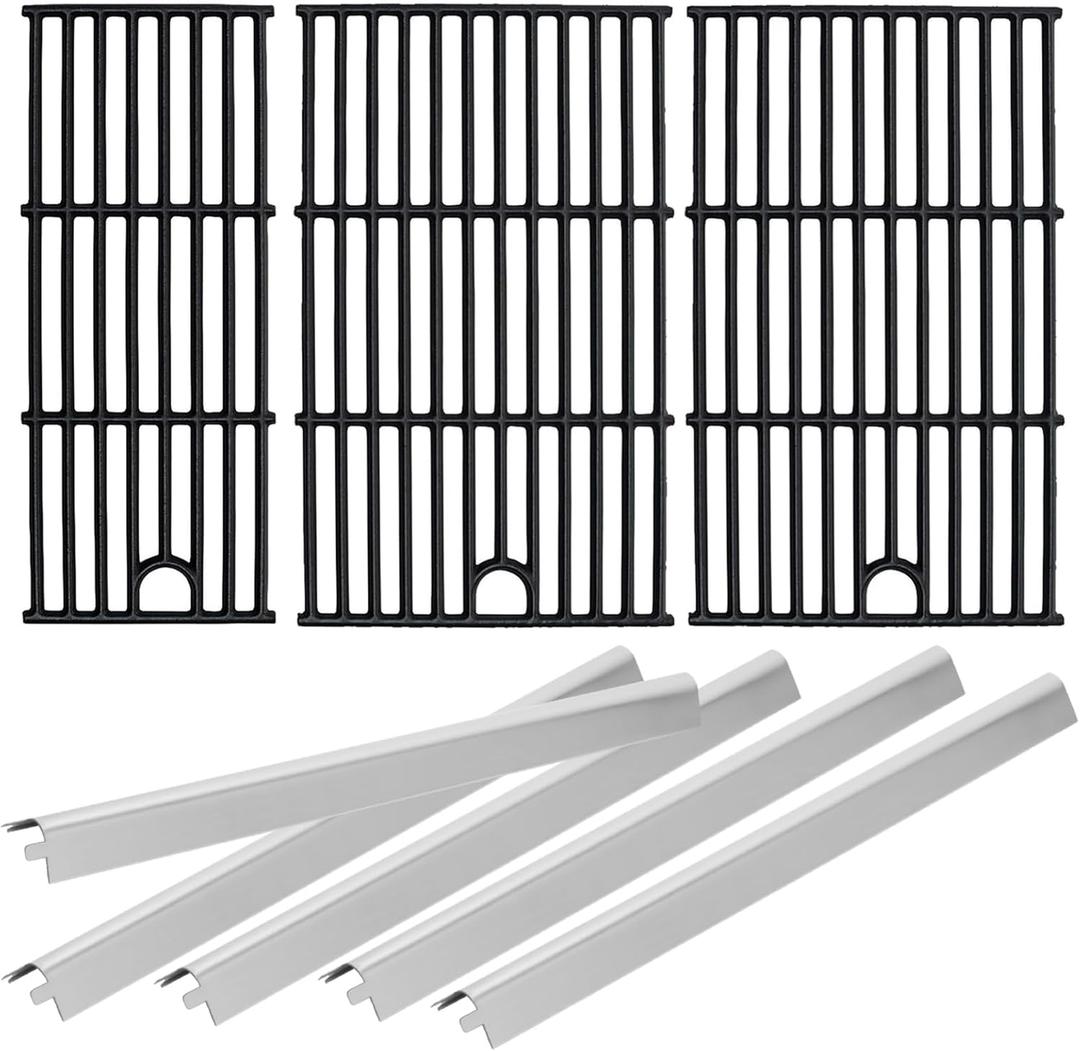 17 Inch Grill Grate & Heat Plate for Charbroil Performance 5 Burner Grill 463449021 463451022 463448021 463450022 463455021 G426-0005-W1, Cooking Grate for Charbroil Grill Replacement Parts 5 Burner