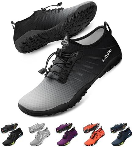 SIMARI Water Shoes for Women Men - Barefoot Quick-Dry Aqua Socks | Lightweight Swim Shoes for Surfing, Swimming, Beach Sports, Kayaking, Diving | Non-Slip Design, Size L (9-10)