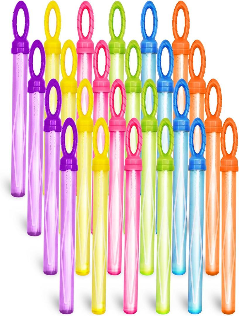 JOYIN 24 Pack 14 Big Bubble Wands Bulk Leaf Blower Bubble (2 Dozen) for Summer Toy, Outdoor/Indoor Activity Use, Easter, Party Favors Supplies for Kids