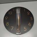 Mosewa Wall Clock 14 Inch Black Battery Operated Silent Non Ticking Simple Minimalist Rose Gold Numbers Decorative for Bedroom Living Room Kitchen Home Office