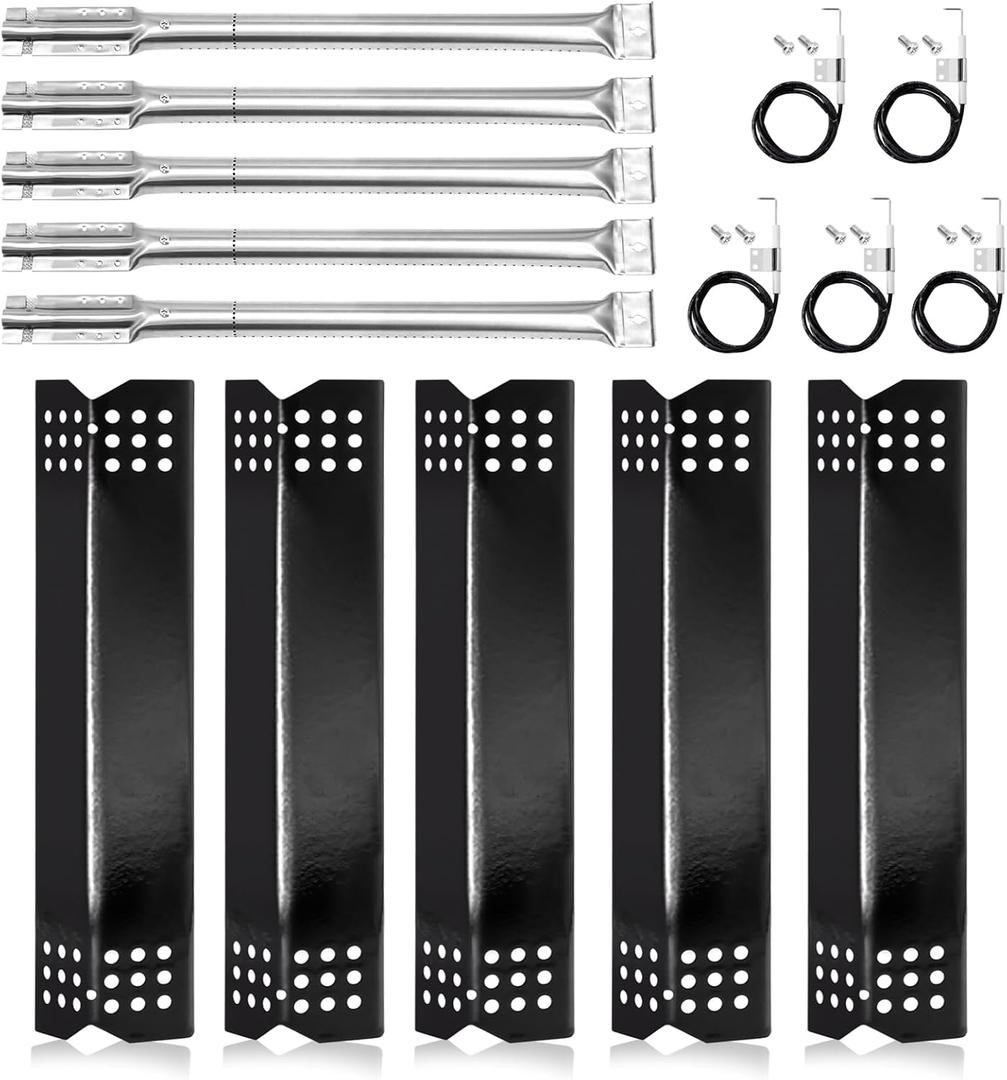 Criditpid Grill Replacement Parts for Kitchenaid 720-0709C 720-0893 720-0826 720-0733A 720-0733 860-0003, Jenn-Air 720-0727, 720-0709 720-0709B, Heat Shield, Burner, Igniter for Kitcheaid Grill Parts