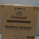 Favoyard Outdoor Seat Cushion Set 24 x 24 Inch Water-Resistant & Fade-Resistant Patio Furniture Cushions with Removable Cover Deep Seat & Back Cushion with Handle and Adjustable Straps for Chair Sofa (Beige)