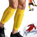 XZQTIVE Soccer Shin Guards Shin Defender for Kids Youth Adult, Ski Shin Guard Calf Compression Sleeve with Honeycomb Shin Pads, L