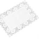 Royal Lace White Paper Doilies, 12x8 Inch Rectangle Placemats for Wedding, Tea Party and Baking, 150 Count