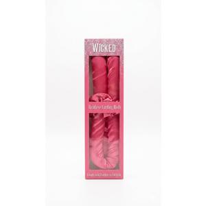 Wicked Comfy and Heatless Curls Overnight for Long Hair, Heatless Hair curler for Women and Girls, No Heat Curling Rods with Satin Scrunchies and Clip, Pink, Pack Of 2