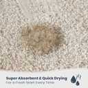 PURRUGS Bathroom Rug Non-Slip Machine Washable 20" x 30", Super Absorbent and Quick Dry Shaggy Microfiber Bath Mat, Extra Soft and Plush Bath Rug for Bathtub, Shower, and Sink, Beige