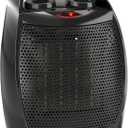 Portable Electric Space Heater, 1500w/750w Thermostat, Fast Heating Ceramic Desk Heater Fan, Safe and Quiet, Heat Up 200 Square Feet for Office, Room, Desk, Tip-over Overheat Protection (Black)