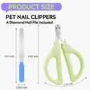 3 x Cat Nail Clippers with Nail File, Kitten Claw Nail Clippers for Trimming, Stainless Steel Pet Bearded Nail Clippers Tool for Dragon, Guinea Pig, Rabbits, Birds, Ferret Small Breed Animals(Green)