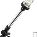 12 Inches Pontoon Stern Light Bimini Mount, Bimini Light for Pontoon Boat LED Waterproof IP67, 3NM Boat Anchor Lights LED Marine Folding Rear White Navigation Running Lights for Night