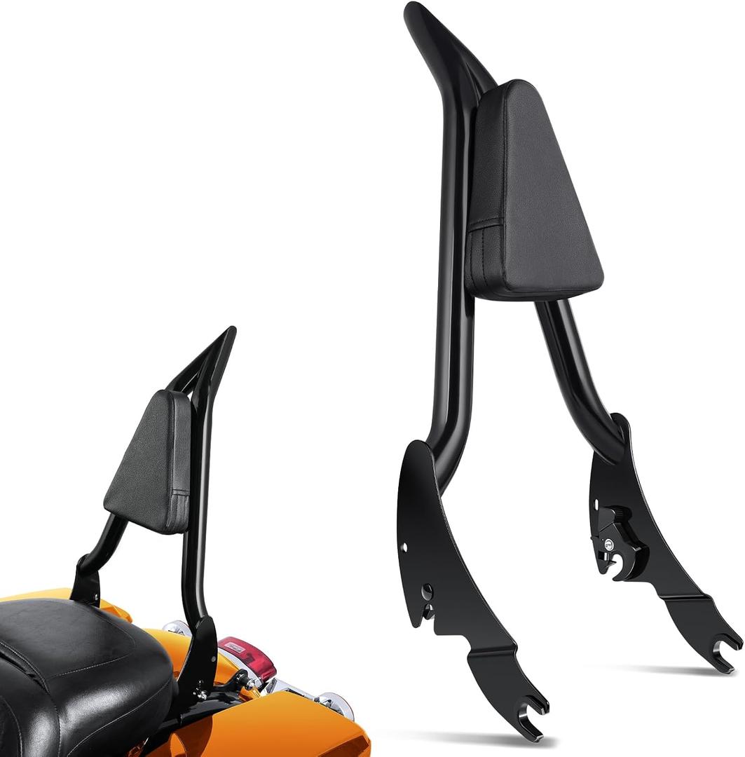 PBYMT Detachable Sissy Bar Passenger Backrest, Touring Quick Release Sissy Bar Backrest, Sissy Bar Fit for Harley Touring Street Glide Road King Road Glide Electra Glide 2009-2024 (Black, 28inch)