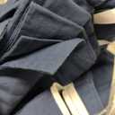 Bedsure 100% Washed Cotton Duvet Cover King Size - Navy Minimalist Cotton Duvet Cover Linen Like for All Seasons - GentleSoft Plain Simple Bedding (Navy, King, 104"x90")