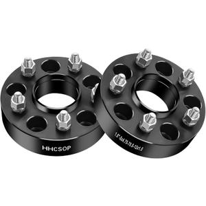 5x4.75 Wheel Spacers 1.5" (38mm) Bore 70.5mm with M12X1.5 Studs for Chevy S10 Camaro Corvette Impala | GMC S15 Sonoma Jimmy | Pontiac Firebird GTO Phoenix | Cadillac XLR, 2PCS 5x120.65mm Wheel Adapter (Black)