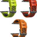 Sport Band for Apple Watch Ultra 2 49mm 45mm 44mm 42mm Breathable Rubber Strap for iWatch SE 1 2 Series 4 5 6 7 8 9 for men women