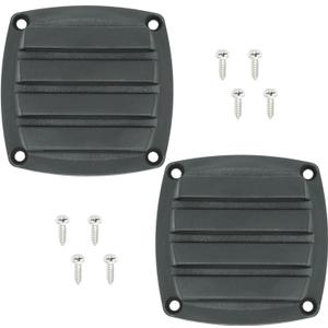 Nylon Louvered Thru Vent,Plastic Black Flush Marine Boat Vent,Free Stainless Steel Screws(2 Pcs)