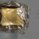 Funly mee Small Antique Trinket Dish Vintage Gold Metal Jewelry Tray, Ring Holder-5.3 x 3.5 x 1.2 inches